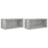 vidaXL CD Opbevaringsr&aelig;kke 2 stk. Betongr&aring; 40 x 17 x 17 cm