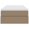 vidaXL Seng med opbevaring og madras Cappuccino 90 x 190 cm Faux l&aelig;der
