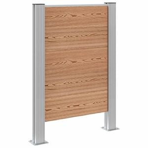 vidaXL Affaldsbeholderhegn Brun 85 x 12 x 115 cm Aluminium og WPC