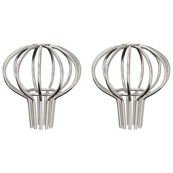 vidaXL Tagrende bladbeskytter 2 pcs S&oslash;lv 50 mm Rustfrit st&aring;l