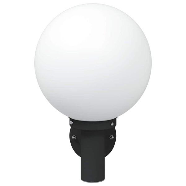 vidaXL Udend&oslash;rs v&aelig;glampe Sort 28 x 25 x 38 cm Rustfrit st&aring;l og plastik