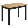 VidaXL Spisebord EKAI Sort 112 x 70 x 76,5 cm Massivt fyrretr&aelig;