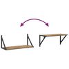 vidaXL V&aelig;ghylder med hylde 2 pcs Artisan Egetr&aelig; 60 x 25 x 25,5 cm