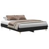 vidaXL Sengestel Sort eg 203 x 143 x 25 cm Konstrueret tr&aelig;