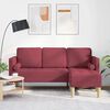 vidaXL Sofa S&aelig;t med pude Vinr&oslash;d Polyester