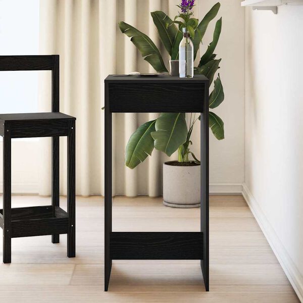 vidaXL Barbord Sort eg 51 x 50 x 103,5 cm Konstrueret tr&aelig;