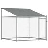 vidaXL hundeg&aring;rd med tag og l&aring;ge 2x2x2 m galvaniseret st&aring;l gr&aring;