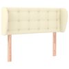 vidaXL sengegavl med kanter 93x23x78/88 cm kunstl&aelig;der cremefarvet