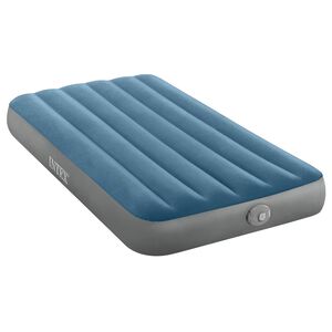 INTEX INTEX Luftmadras med pumpe 99 x 191 x 25 cm M&oslash;rkebl&aring; og Gr&aring;