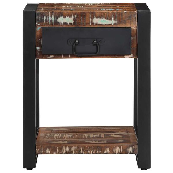 vidaXL spisebord 40x40x50 cm massivt genbrugstræ flerfarvet