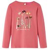 Lang&aelig;rmet T-shirt til b&oslash;rn str. 92 gammelrosa