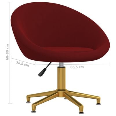 vidaXL spisebordsstole 2 stk. fløjl vinrød