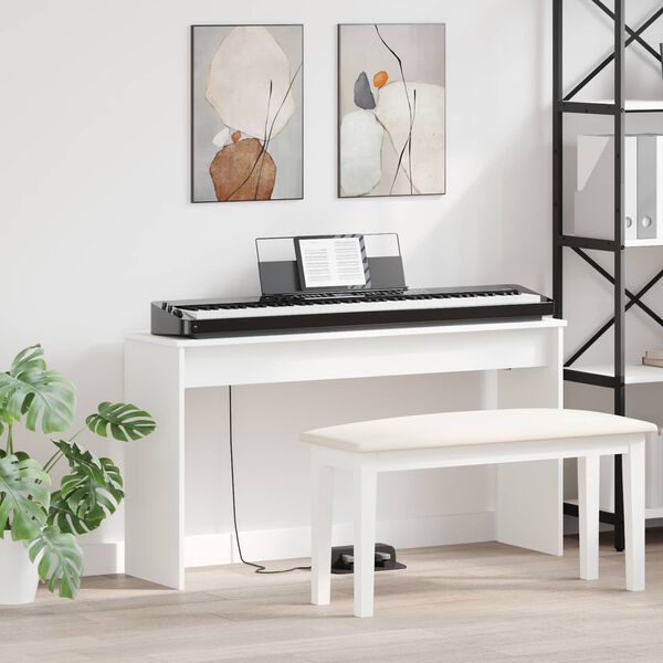 vidaXL Keyboard Stand Hvid 120 x 32 x 64 cm Konstrueret tr&aelig;