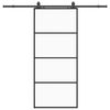 vidaXL skyded&oslash;r med hardwares&aelig;t 90x205 cm ESG glas sort
