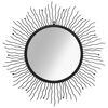 vidaXL v&aelig;gspejl sunburst 80 cm sort