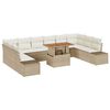vidaXL Havesofa S&aelig;t 11 stk. Beige Poly rattan