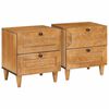 vidaXL Natskab 2 pcs Lys Brun 40 x 33 x 46 cm Konstrueret tr&aelig;