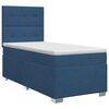 vidaXL Boxmadras med topmadras med hovedg&aelig;rde Bl&aring; 100 x 200 cm Stof