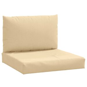 vidaXL pallehynder 2 stk. stof meleret beige