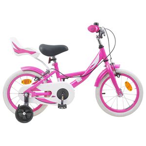 vidaXL B&oslash;rnecykel 16 tommer til 4-6 &aring;r gamle Lyser&oslash;d