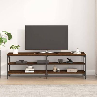vidaXL tv-bord 160x30x50 cm konstrueret træ brun egetræsfarve