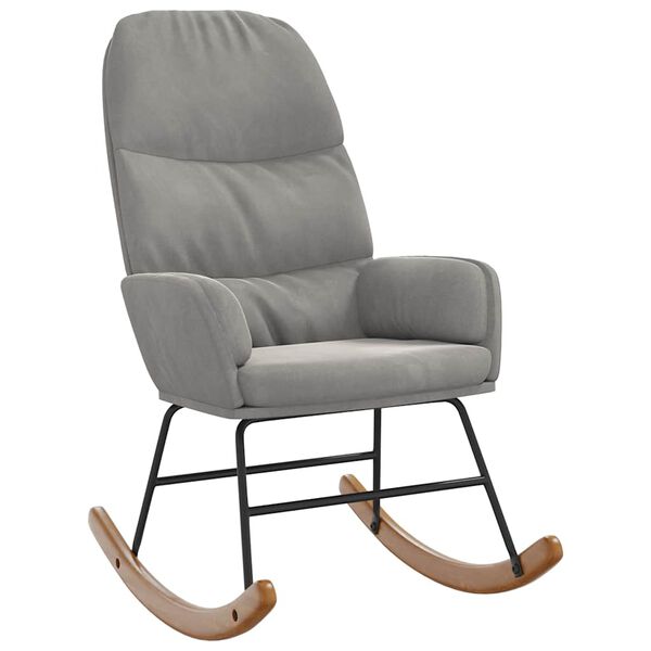 vidaXL gyngestol fl&oslash;jl lysegr&aring;