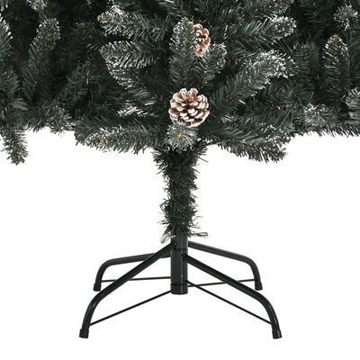 vidaXL kunstigt juletræ med juletræsfod 180 cm PVC grøn