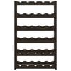 vidaXL vinreol til 30 flasker massivt fyrretræ sort