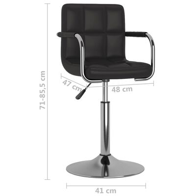 vidaXL drejelige spisebordsstole 6 stk. kunstlæder sort