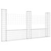 vidaXL gabionkurv med 3 stolper 260x20x150 cm U-facon jern