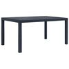 vidaXL havebord 150 x 90 x 72 cm plastik rattanlook antracitgr&aring;