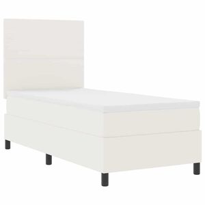 vidaXL Box spring seng Creme og hvid 80 x 200 cm Velourstof
