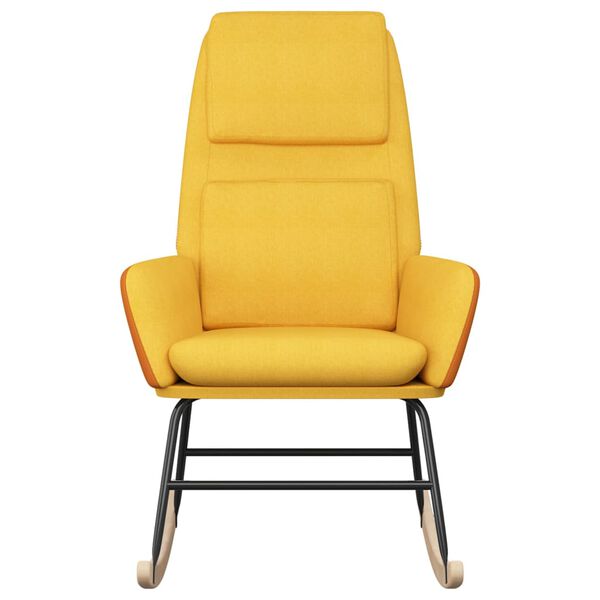 vidaXL gyngestol stof sennepsgul