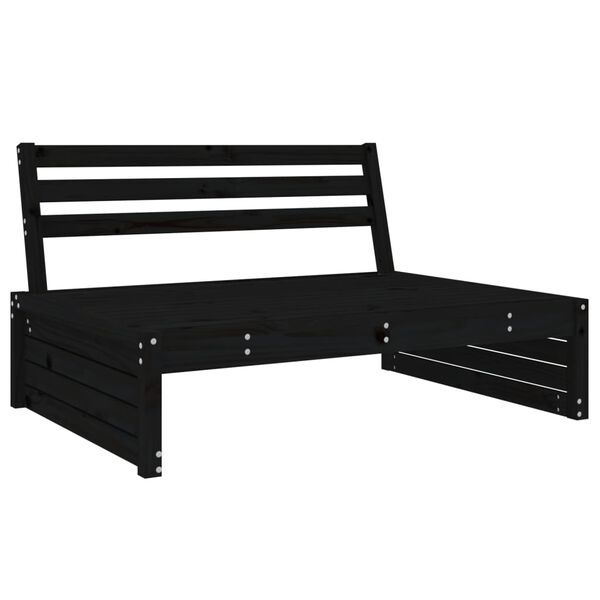 vidaXL midtermodul til havesofa 120x80 cm massivt fyrretræ sort
