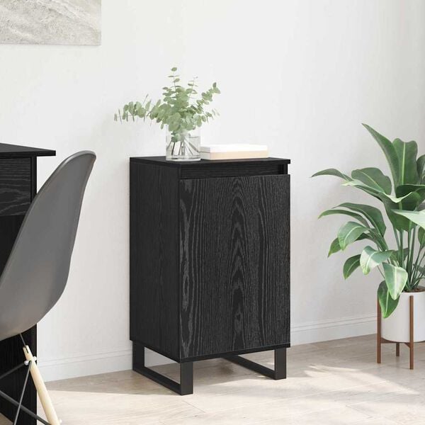 vidaXL Sideboard Sort eg 40 x 35 x 70 cm Konstrueret tr&aelig;