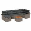 vidaXL Havesofa S&aelig;t 8 stk. Gr&aring; polyrattan
