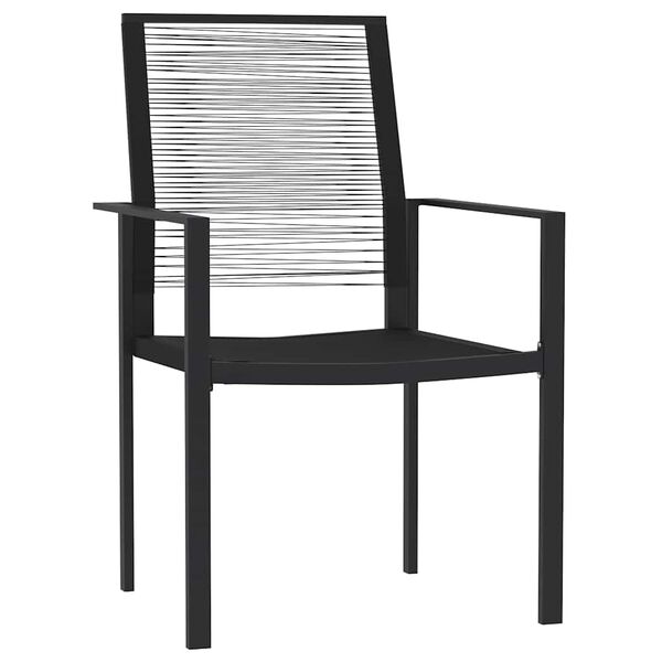 vidaXL spisebordss&aelig;t til haven 3 dele sort