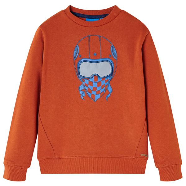 Sweatshirt til b&oslash;rn lys rustfarvet str. 92