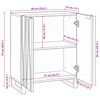 vidaXL Sideboard Hvid 60 x 33,5 x 75 cm Massivt mangotr&aelig;