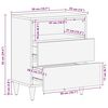 vidaXL Sengebord med skuffe 50 x 33 x 62 cm Massivt mangotr&aelig;