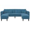 vidaXL Sofa 3 pcs Bl&aring; 250 x 188 x 76 cm Fl&oslash;jl