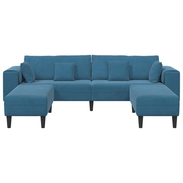 vidaXL Sofa 3 pcs Bl&aring; 250 x 188 x 76 cm Fl&oslash;jl