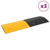 vidaXL vejbump 3 stk. 97x32,5x4 cm gummi gul og sort