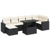 vidaXL sofas&aelig;t til haven 8 dele med hynder polyrattan sort