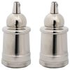 vidaXL lampeholdere 2 stk forniklet satin E27