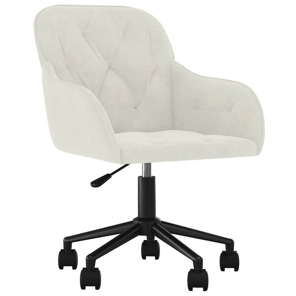 vidaXL drejelige spisebordsstole 2 stk. fl&oslash;jl cremefarvet