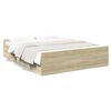 vidaXL sengeramme med skuffer 160x200 cm konstrueret tr&aelig; sonoma-eg