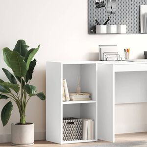 vidaXL bogreol med 2 hylder 40x30x76,5 cm konstrueret tr&aelig; hvid