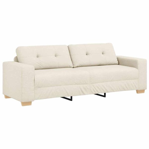 vidaXL Sofa Beige 221 x 78 x 80 cm Linned-blandet stof