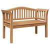 vidaXL b&aelig;nk Brun 120 x 53,5 x 85 cm Massivt teaktr&aelig;